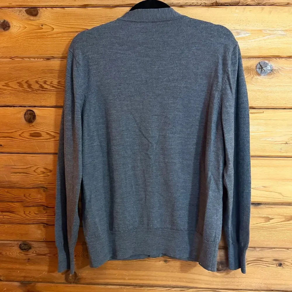 Jack Spade Gray Orange Cardigan Mens Size Large